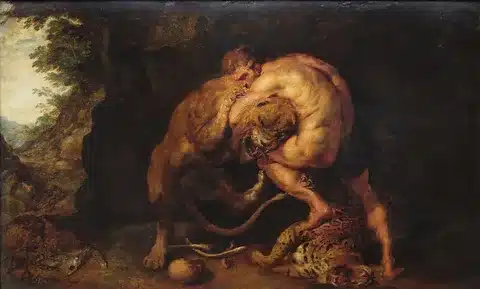 Heracles matando al león de Nemea